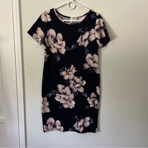 Pinkblush Black and Pink Floral Mini Dress